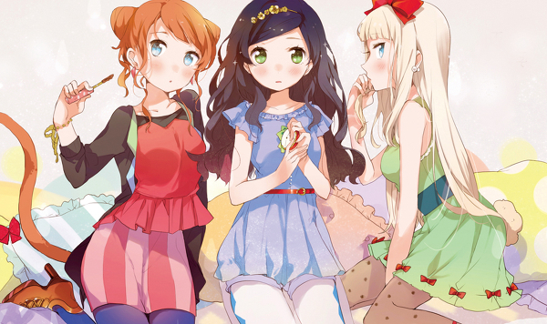 动漫少女/p站/二次元/萌/壁纸/女孩/可爱/三姐妹/萌萌哒/插画/二次元