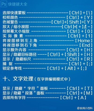 分享一组实用的ps快捷键,还不赶快收走!