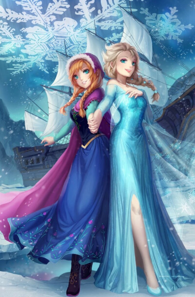 冰雪奇缘 frozen 姐妹 elsa anna