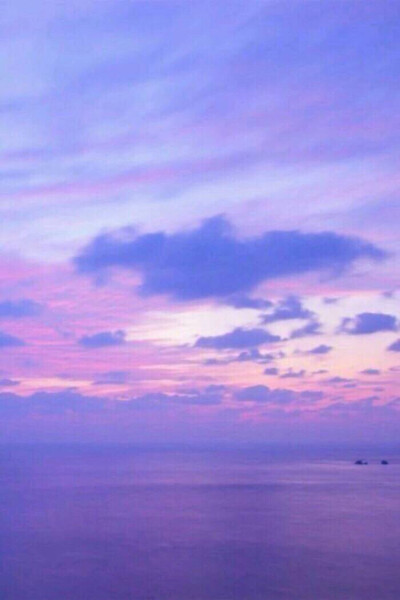 景色 壁纸 唯美 紫色 云海