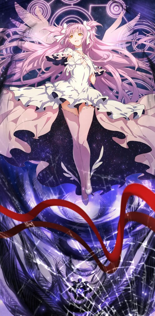 魔法少女小圆 色彩淡雅唯美插画人物手绘上色