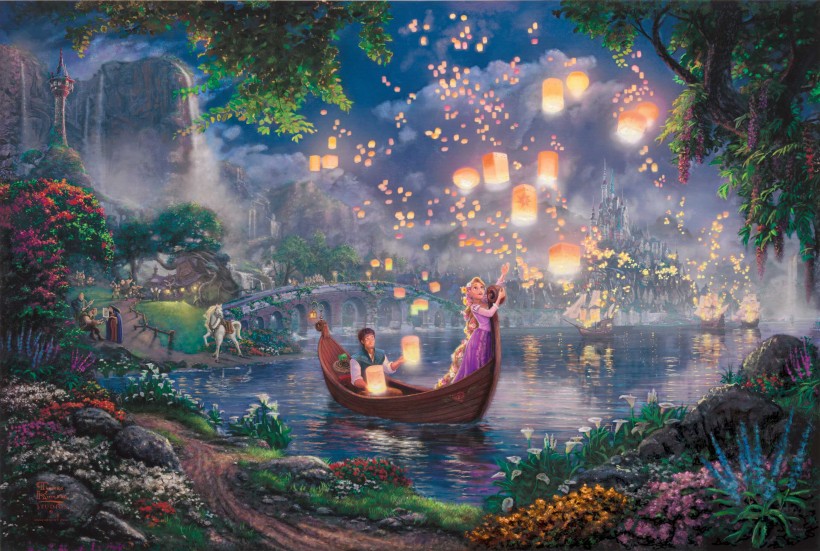 温馨田园风景油画.出自-thomas kinkade.