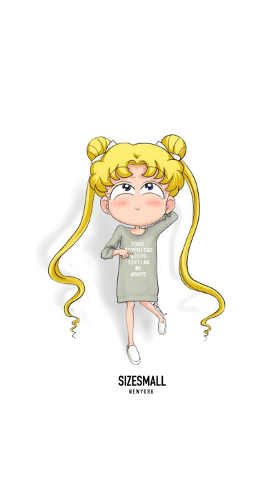 主屏幕壁纸 锁屏壁纸 iphone壁纸 美少女战士 穿名牌的美少女 手绘
