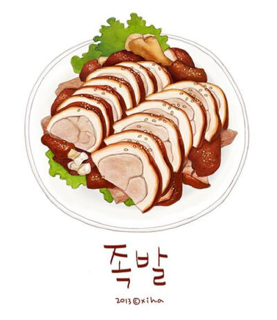 手绘水彩 美食食物 肉食主义 深夜吃货福利 插图插画涂鸦