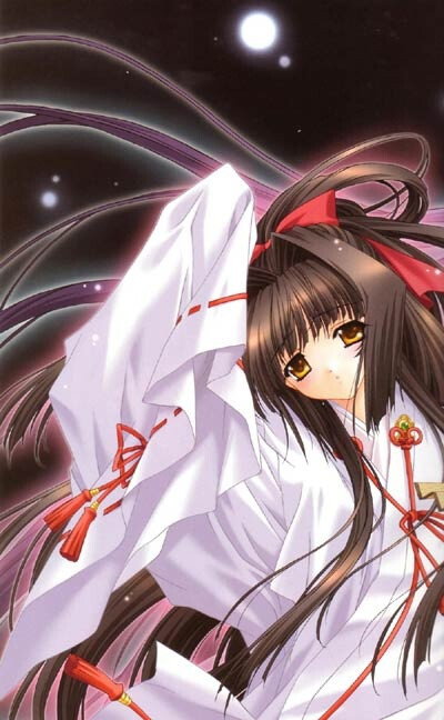 二次元,红白,巫女服,少女!