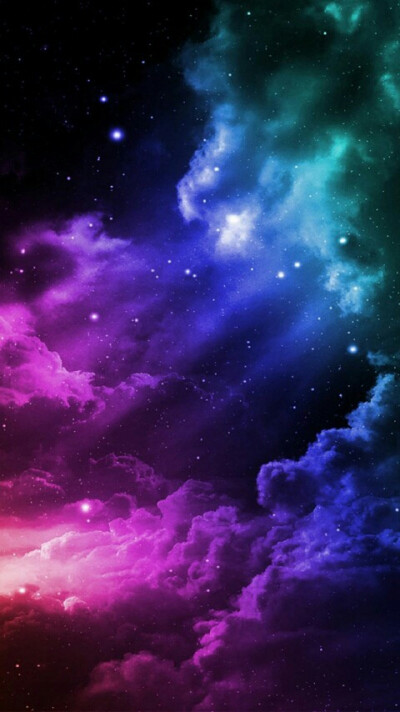 等你"------宇宙星空星辰灿烂天空星云炫彩色彩彩虹手机超高清壁纸