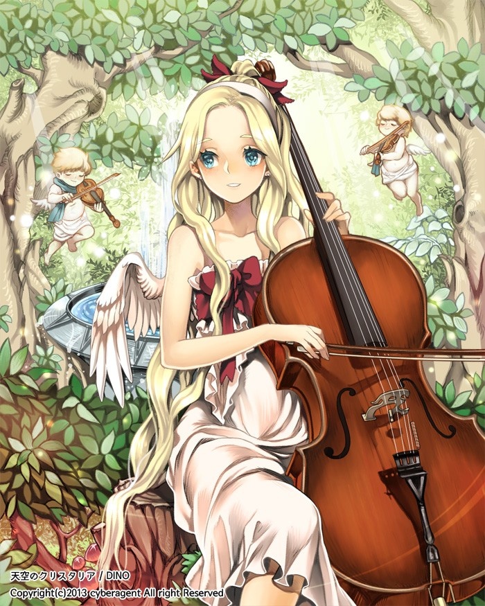 二次元#森林音乐#拉大提琴的天使女孩