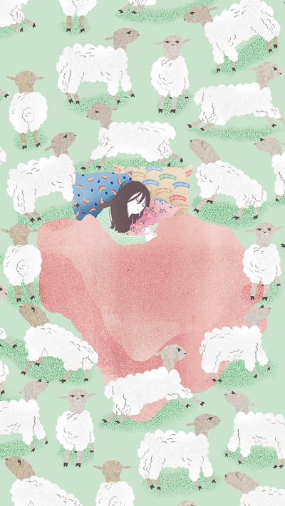 西瓜壁纸 睡不着就数羊