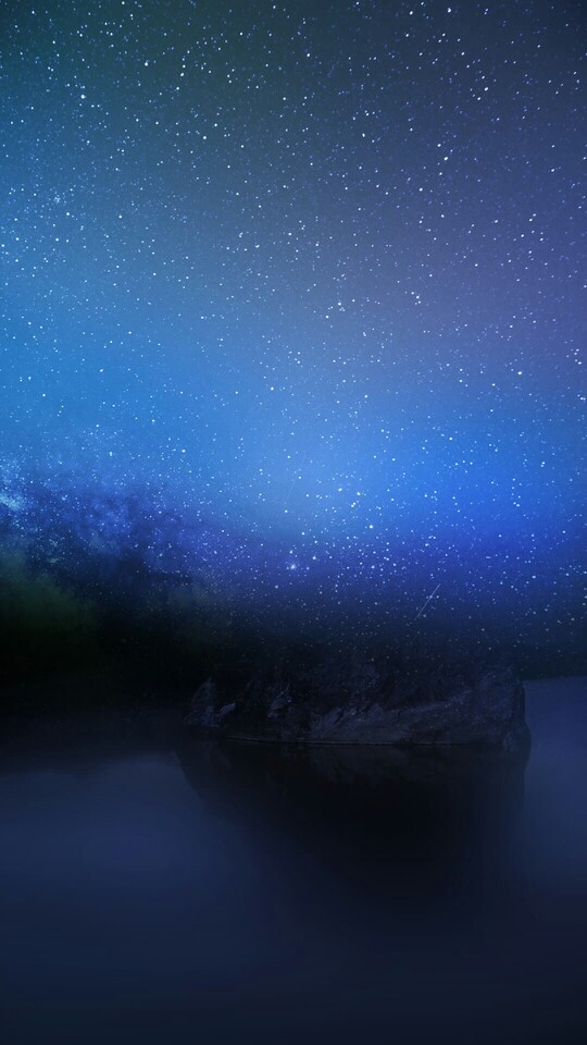 星空蓝海和船