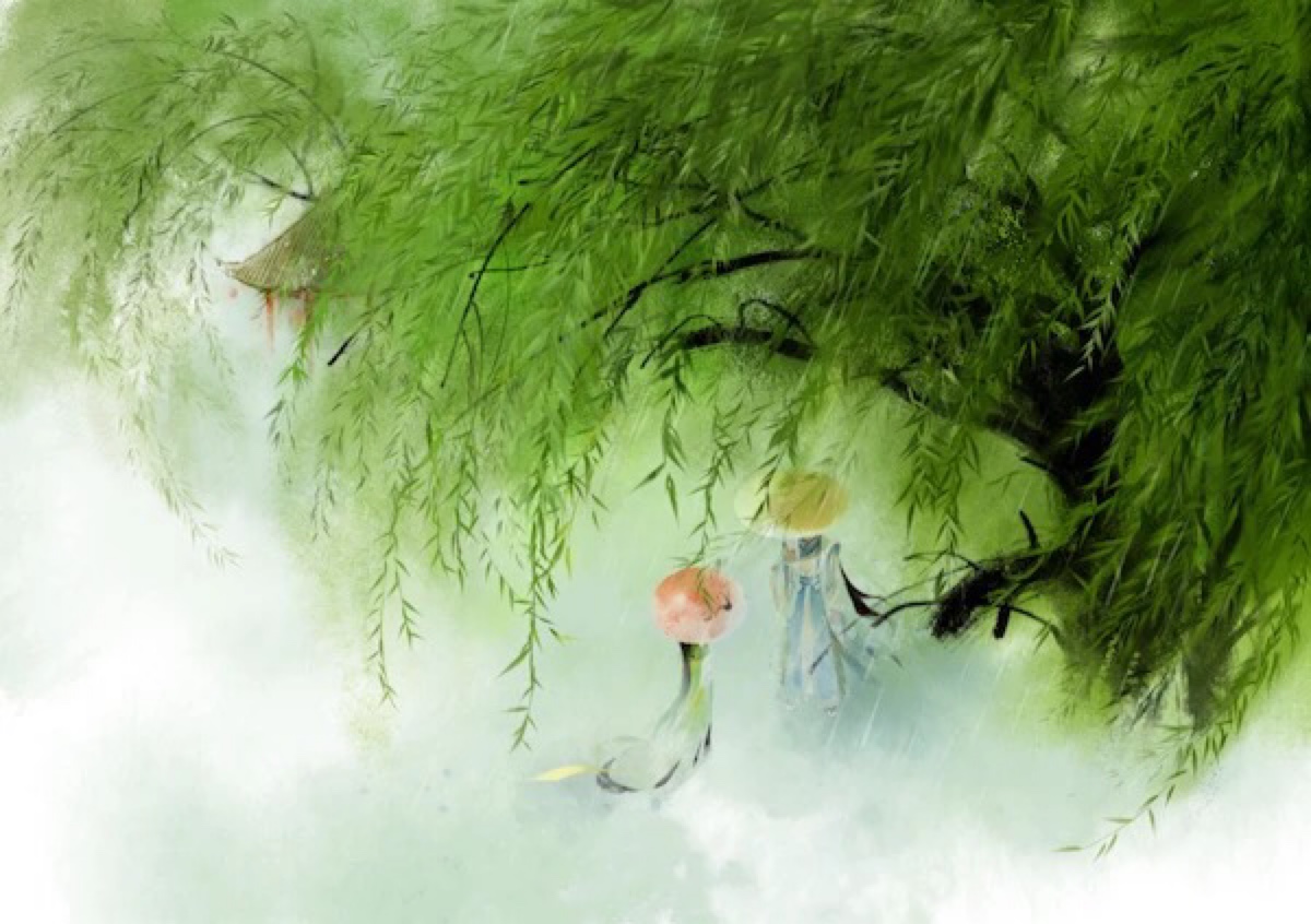 古风插画之执伞梦雨烟痕 堆糖,美图壁纸兴趣社区
