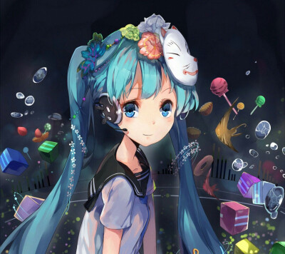 cg p站 pixiv vocaloid 初音未来 miku 0 14 吾-乃蚊子  发布到  头像