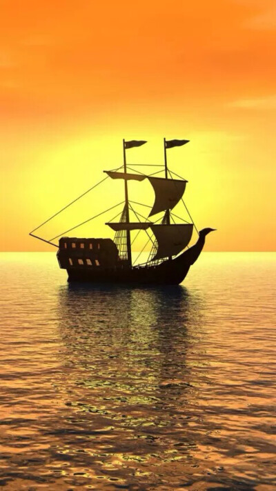 帆船起航 唯美风景 壁纸 锁屏 大海与帆船的绝妙配合