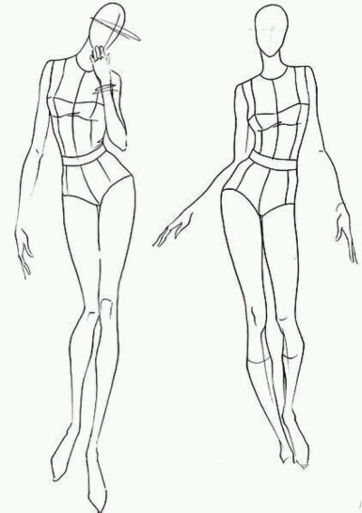服装手绘人体线稿
