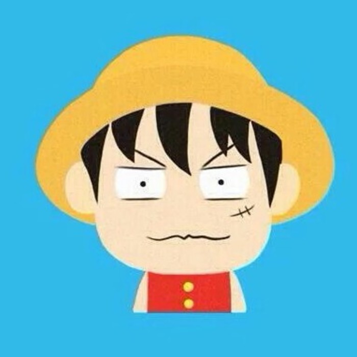 高清壁纸 个性插画手绘 锁屏壁纸 iphone原创海贼王路飞q版表情头像
