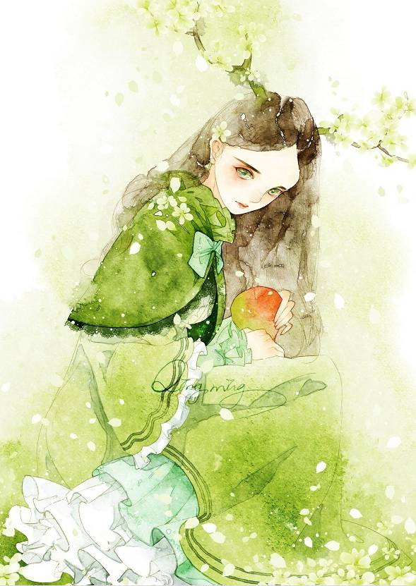 手绘,古风,水墨,人物,插画,封面,场景
