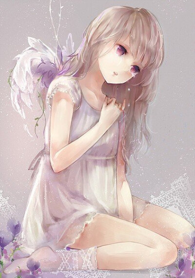 唯美 小清新 水彩 动漫女生(*/ω*)
