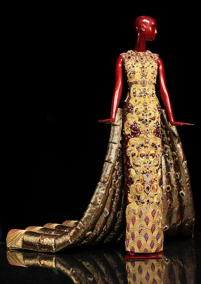 中国风 青花瓷 中国嫁衣 郭培 高级服装定制 一千零二夜 时装秀 中国
