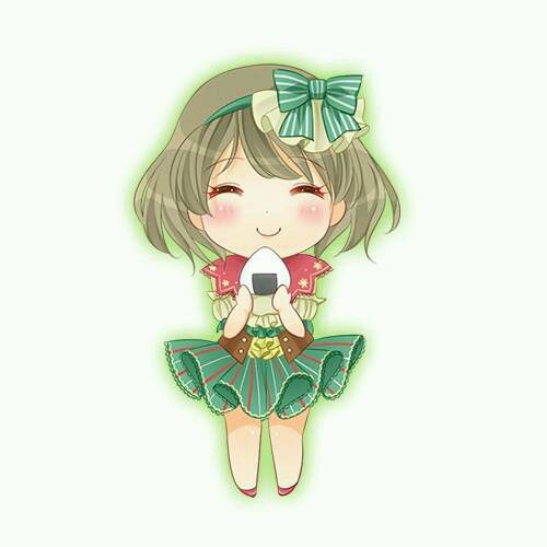 动漫 二次元 同人 lovelive 小泉花阳 插画 少女 q版 萌 头像 童话