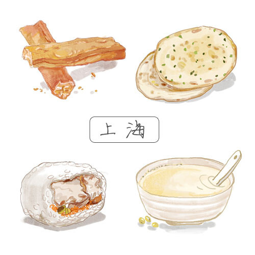 食物料理 彩铅 插图插画 涂鸦绘图 水粉彩铅 地方特色 小吃 上海美食