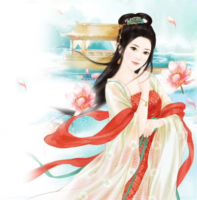 手绘 古风女子