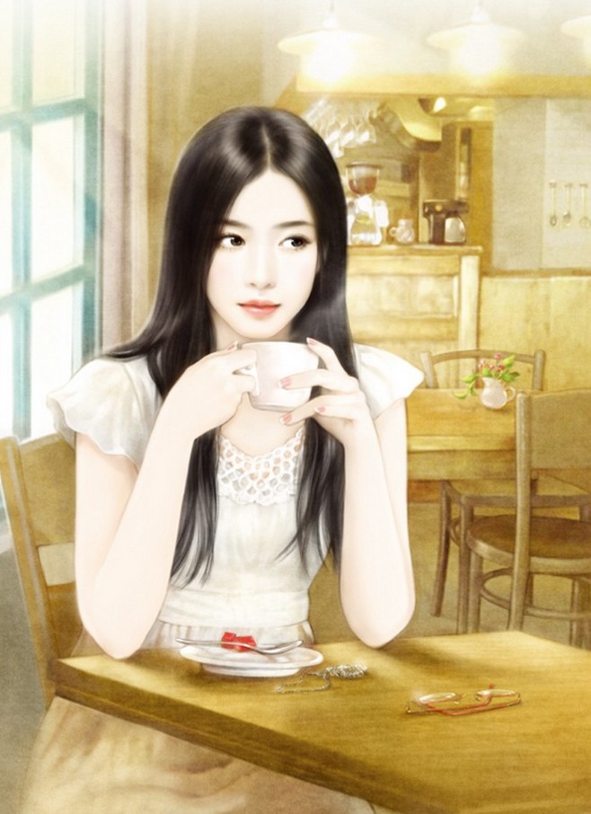 手绘 现代女子