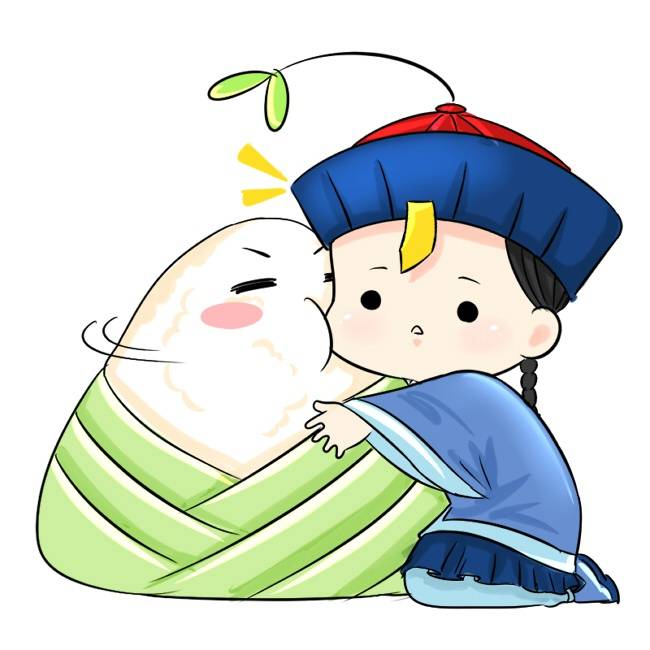 捡到一个小僵尸#插画#手绘#萌物#头像#粽子节快乐! @虽虽酱