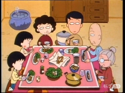 一家人吃饭╯ 樱桃小丸子(1990年) (ω) 小丸子截图( . )