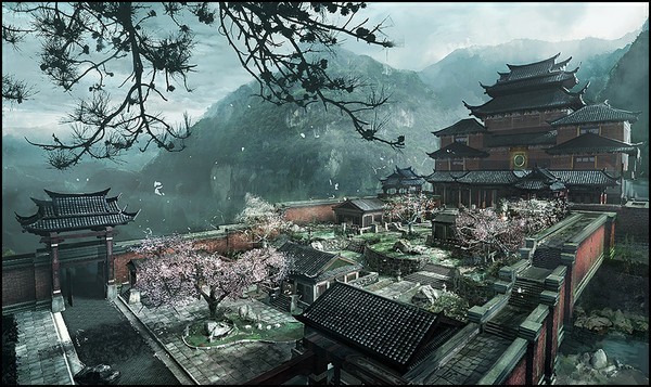 古风,背景,唯美,桃花