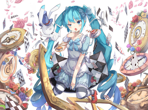 站 二次元 插画 少女 头像 原创 壁纸 初音未来 vocaloid 爱丽丝 id=