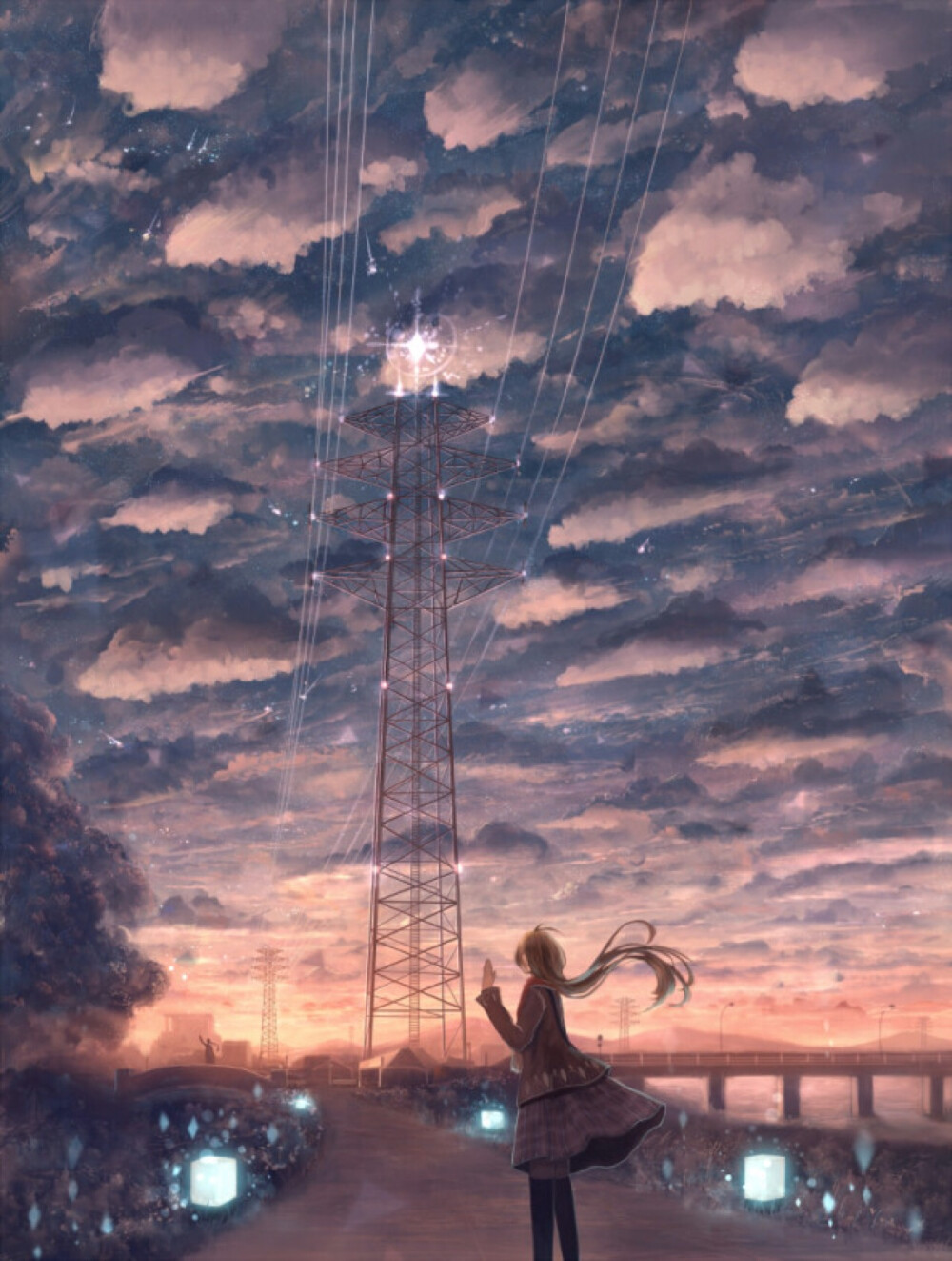 意境.唯美.天空.插画.动漫.二次元.