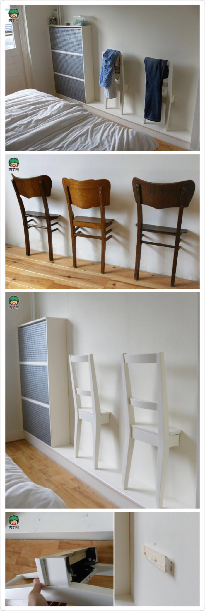 旧家具的创新设计半嵌入式椅子衣架手工diy 堆糖 美图壁纸兴趣社区