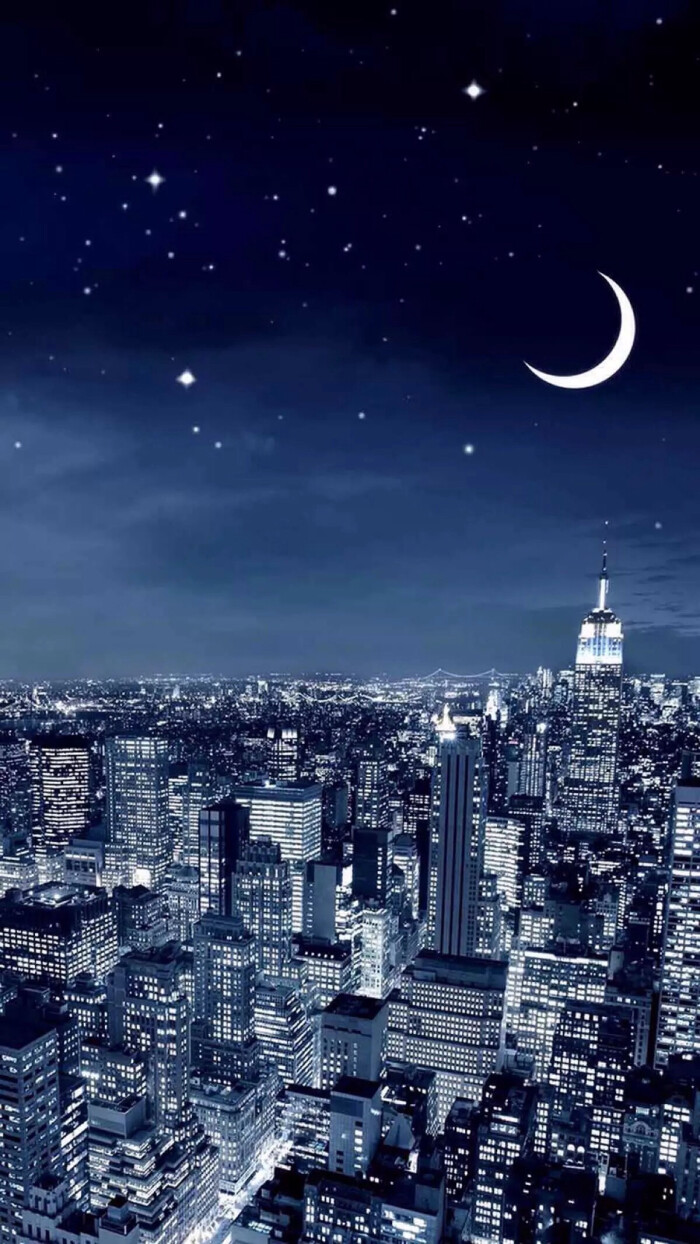 城市夜景自然风景夜景夜空月光唯美壁纸 堆糖 美图壁纸兴趣社区
