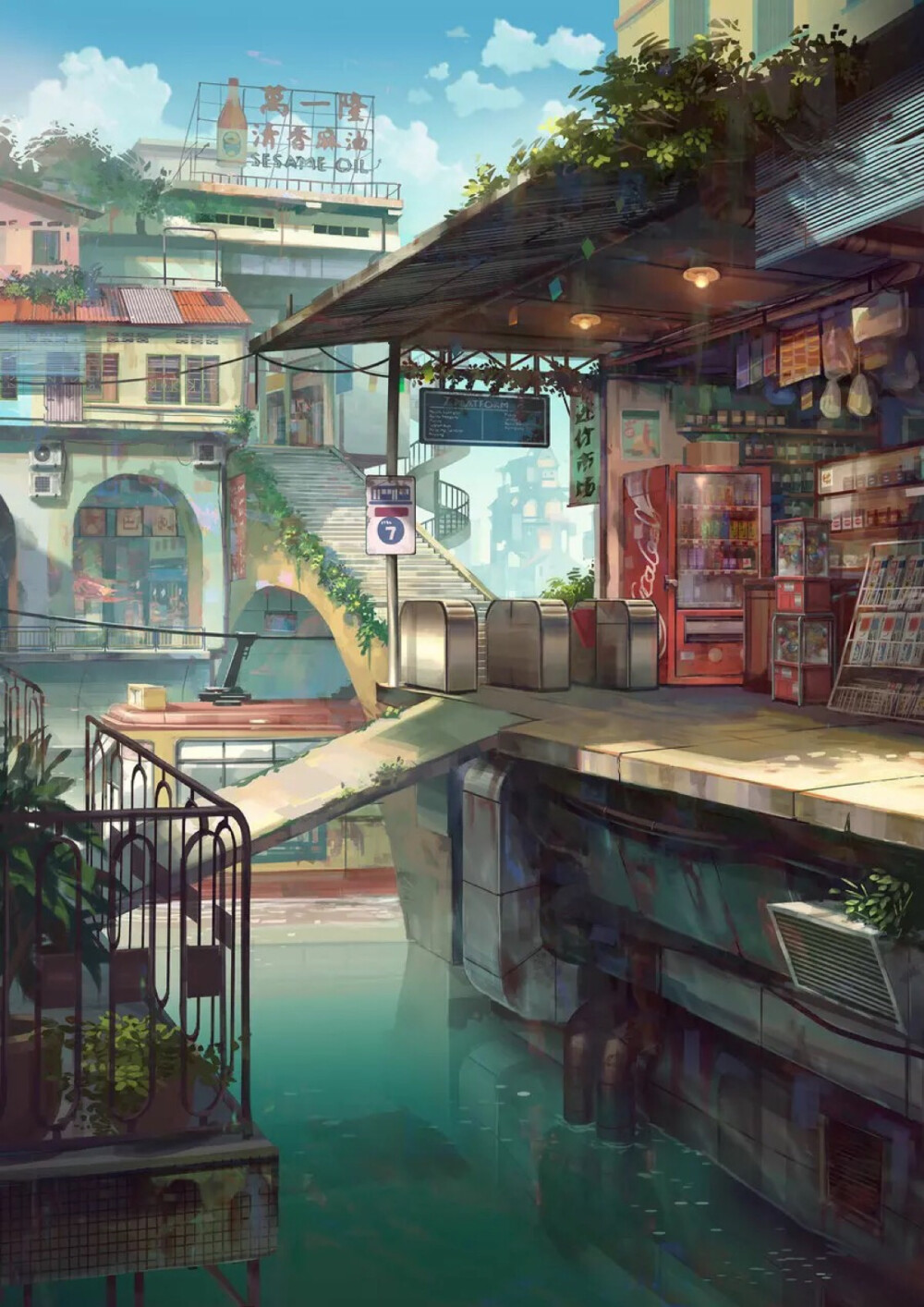 二次元 美景图 卡通 插画 动漫 场景 手机 壁纸 电脑 桌面 美图 唯美