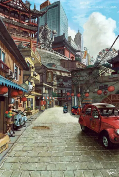 二次元 美景图 卡通 插画 动漫 场景 手机 壁纸 电脑 桌面 美图 唯美