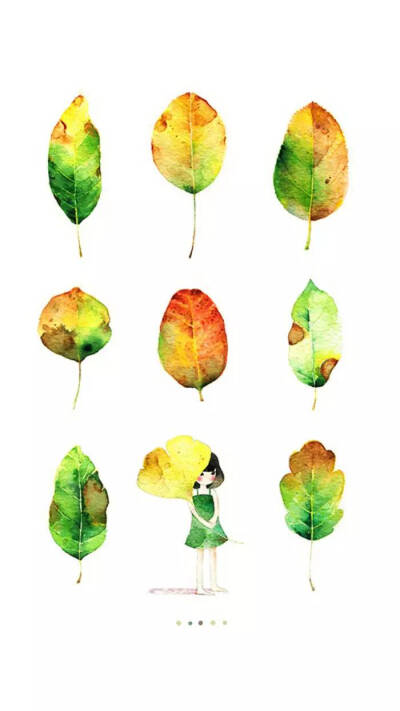 森系插画水彩