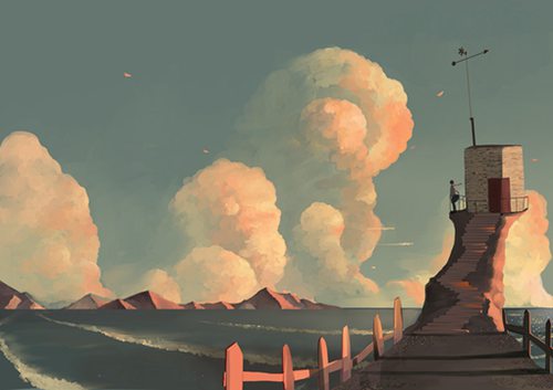 by 长鹿漫漫i ——唯美二次元场景插画图片,希望你会喜欢.