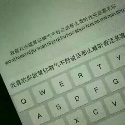 我喜欢你就算你脾气不好说话那么难听我还是喜欢你.