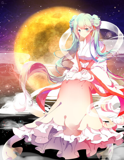 中秋明月~初音ミク | snail [pixiv] http://www.pixiv.