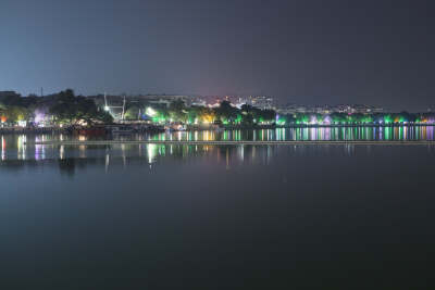 广东肇庆七星岩夜景