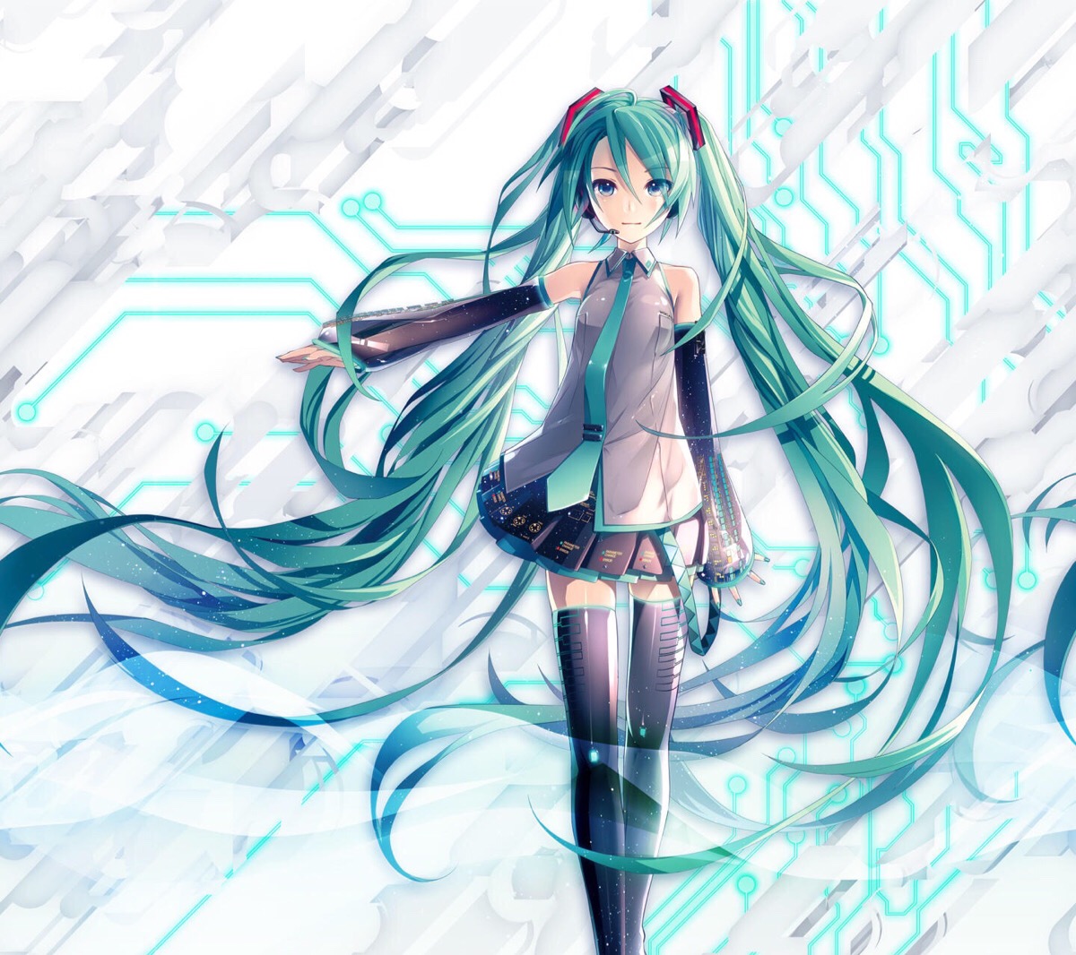 壁纸 初音 二次元 侵删