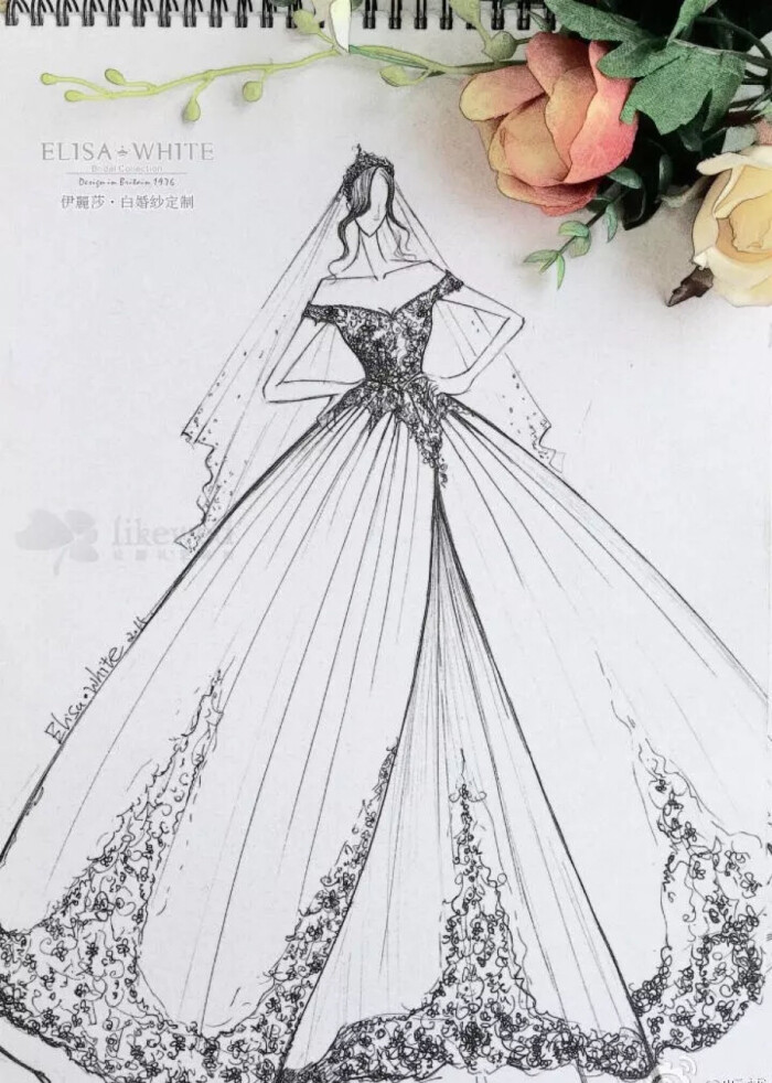 婚纱设计图纸_婚纱设计图纸手绘