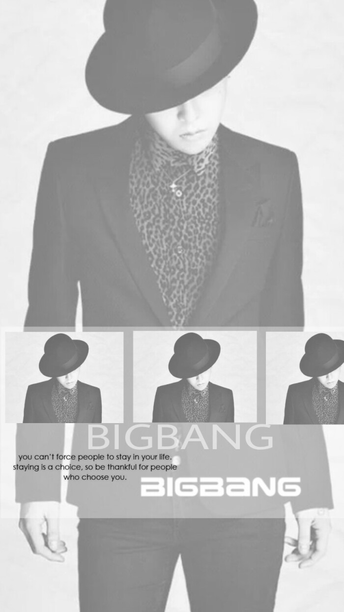 bigbang#gd#权志龙#壁纸#人物#锁屏#安卓#黑白#文字#原创高清壁纸