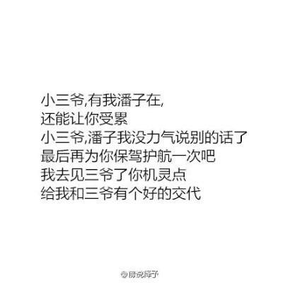 经典语录 潘子啊