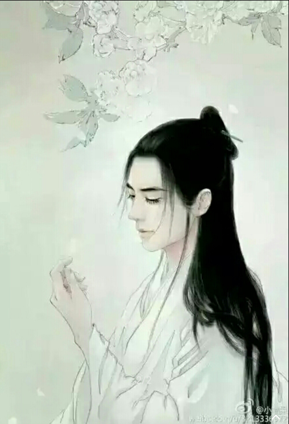 花千骨 白子画 手绘 古风美男 动漫二次元头像