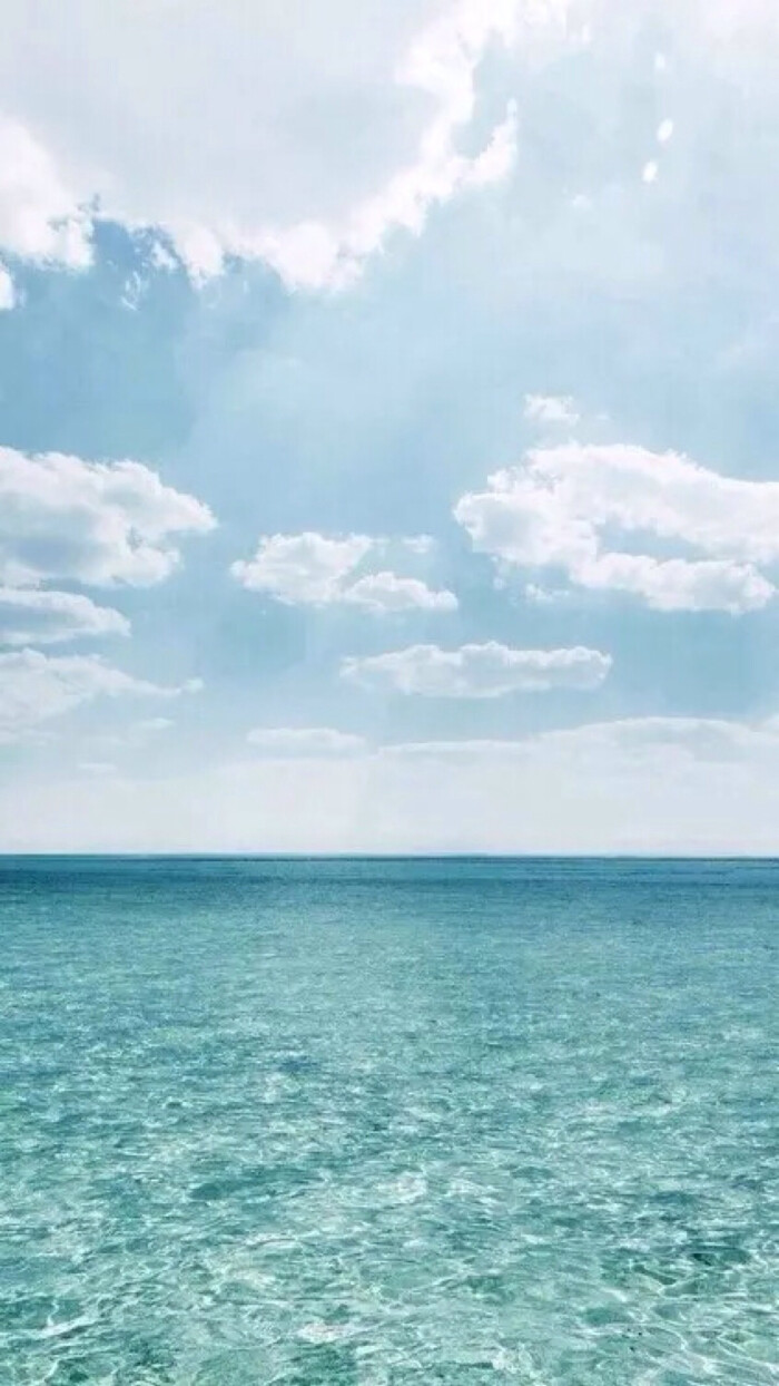 蓝天白云 海洋 自然风景 iphone手机壁纸 唯美壁纸 锁屏 心静如水