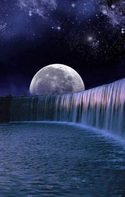 唯美星空 夜景 夜空 明月 月光 自然风景 iphone手机壁纸 唯美壁纸
