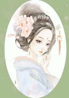 手绘 古典美女 中国风 汉服 古装 陌上人如玉