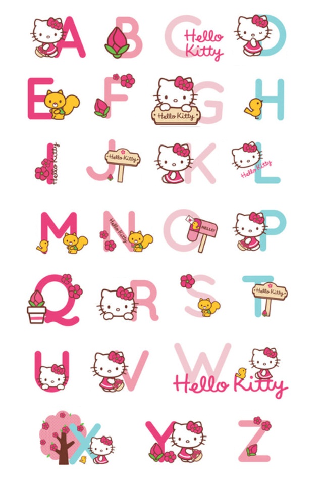 hellokitty 英文字母表 堆糖,美图壁纸兴趣社区