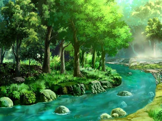 古风 二次元 壁纸 背景 唯美 插画