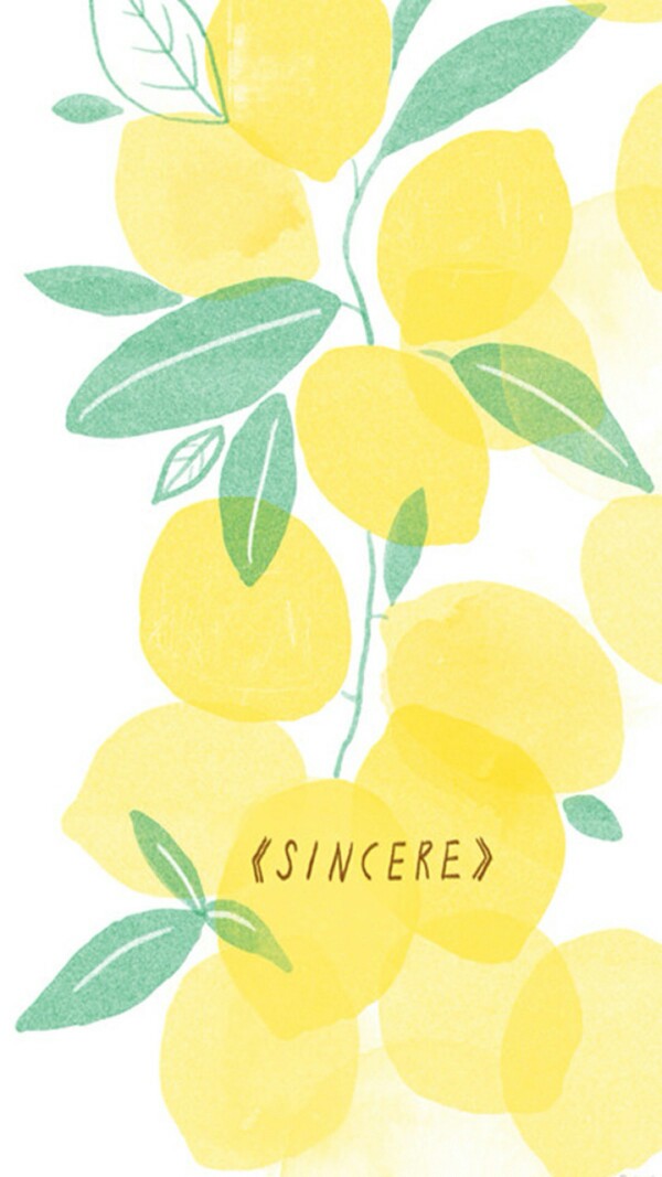 大爱言不止 柠檬 糖果色 唯美 小清新 可爱 黄色 黄色控  壁纸 聊天